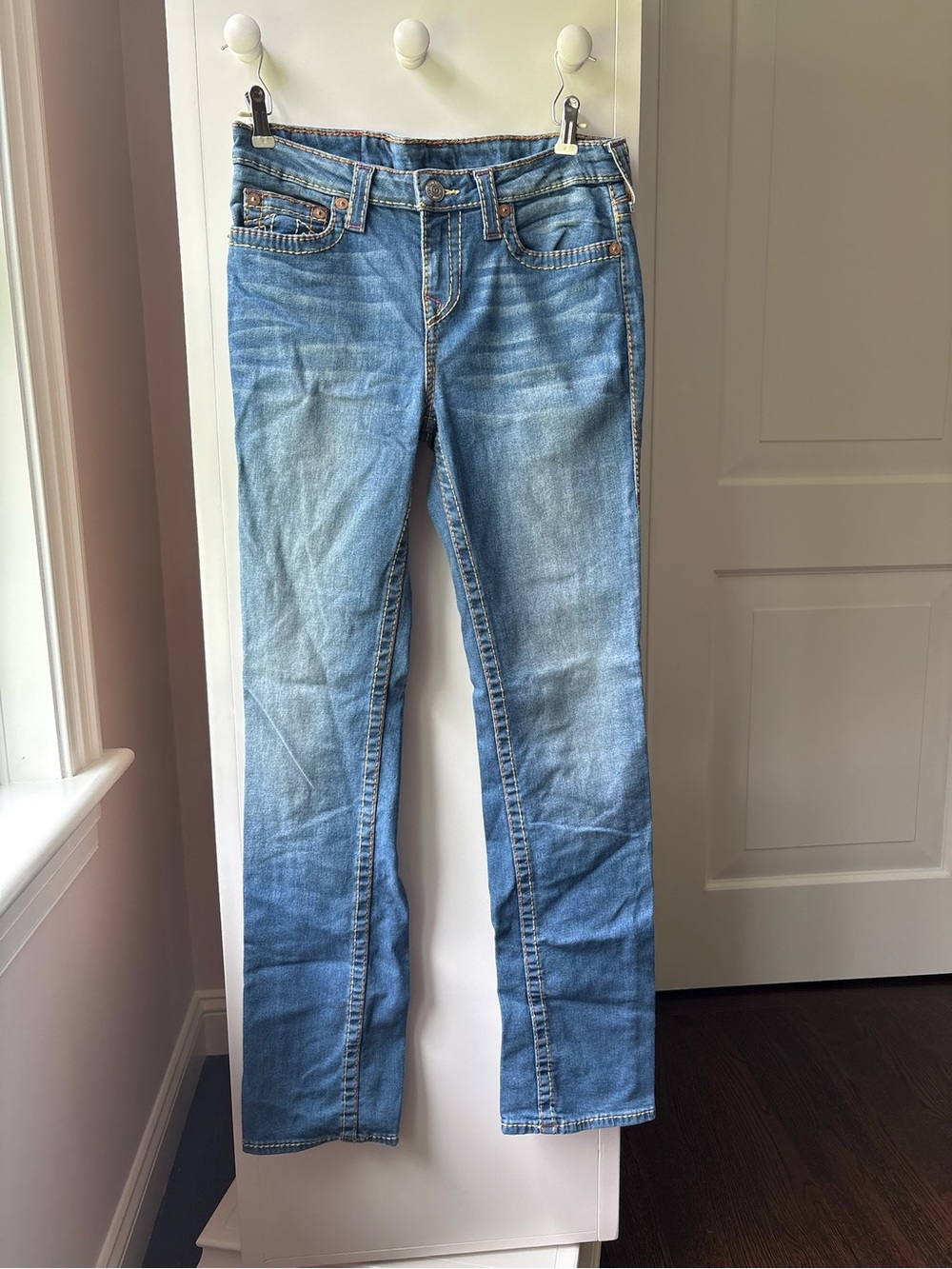 True Religion Light Blue Women's Straight-Leg Jeans